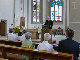 Feierstunde zum Abschluss der Renovierungsarbeiten in St. Crescentius (Foto: Karl-Franz Thiede)